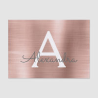 Cor-de-rosa | Monograma de metal moderno Dourado r