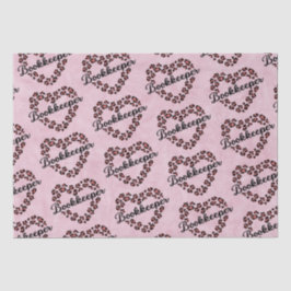 Papel De Seda Cor-de-rosa-quadro do coração Leopard