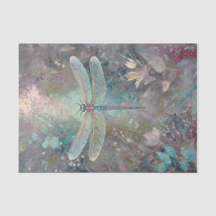 Papel De Seda Cor de Shimmering, Dragonfly Eteal