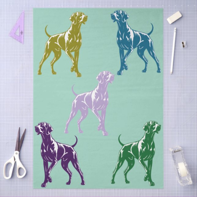 Papel De Seda Cor de Weimaraner  (Arte )
