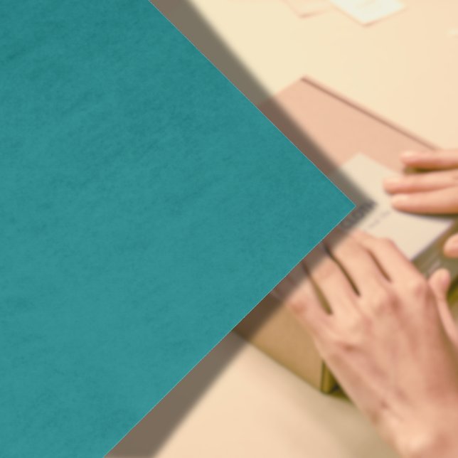 Papel De Seda Cor Sólido Teal | Clássico | Elegante (Criador carregado)