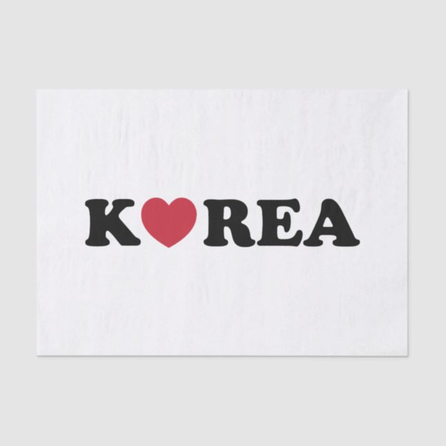 Papel De Seda Coração de Amor da Coreia (Frente )