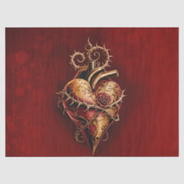 Papel De Seda Coração de paixão romance e amor.