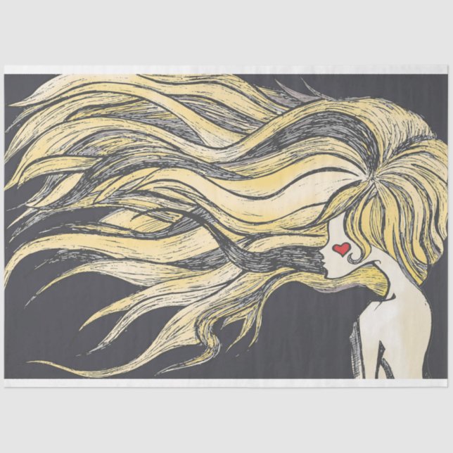 Papel De Seda Coração do solitário (Frente )