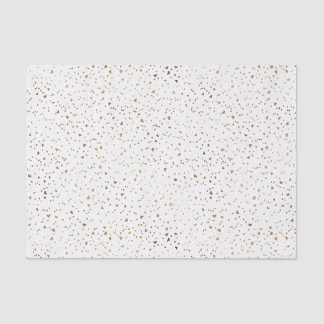 Papel De Seda Coração Dourado (Frente )