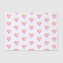 Papel De Seda coração rosa