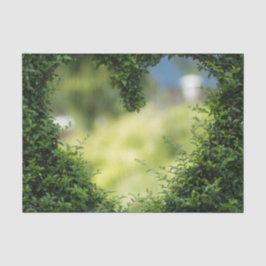 Papel De Seda Coração Tópico Verde