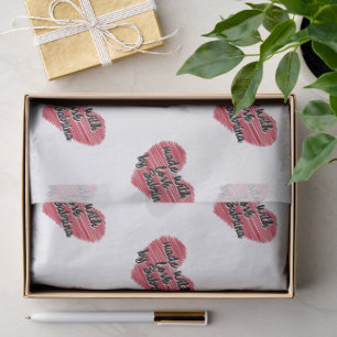 Papel De Seda Coração Vermelho Desenho Feita Com Amor
