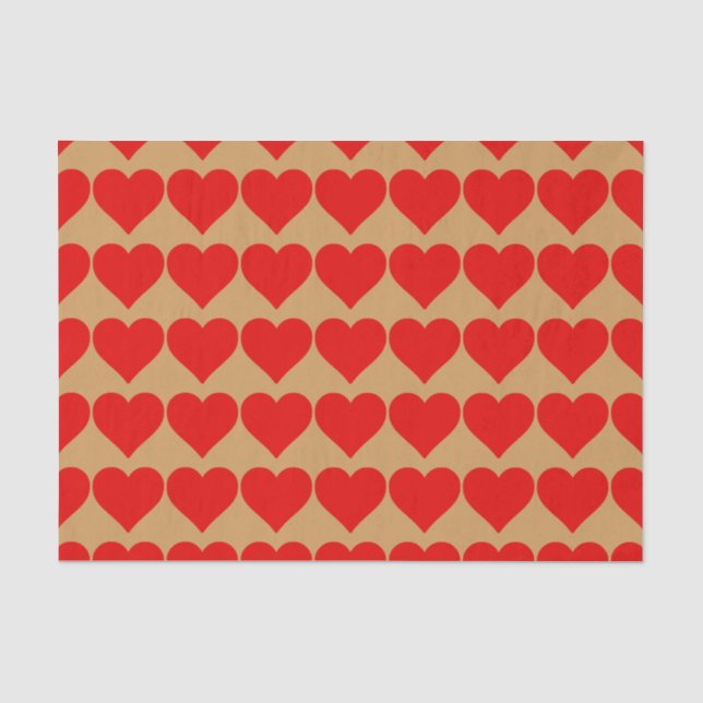 Papel De Seda Coração Vermelho Forma Amor Clássico Minimalismo (Frente )