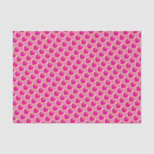 Papel De Seda Corações bonito do rosa quente com guarnição