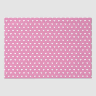 Papel De Seda Corações Brancos e Rosa Bonito Personalizado