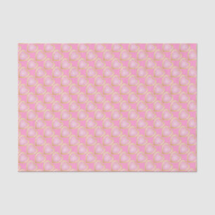 Papel De Seda Corações cor-de-rosa bonito com guarnição Dour