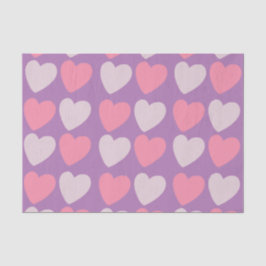 Papel De Seda Corações de Amor Púrpura Rosa