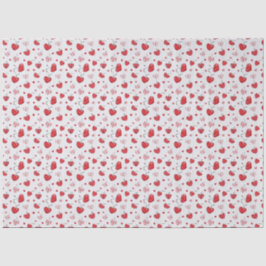Papel De Seda Corações de Cereja Lindos Boho Escandinavo Dia dos