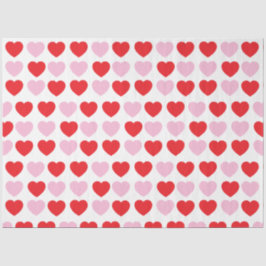 Papel De Seda Corações de Dia de os namorados Vermelho e Rosa