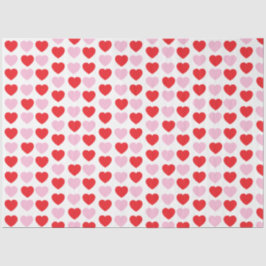 Papel De Seda Corações de Dia dos Namorados Vermelhos e Rosas