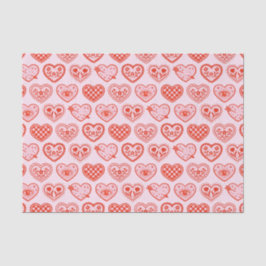 Papel De Seda Corações Decorados