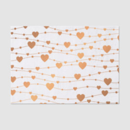 Papel De Seda Corações do ouro