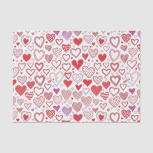 Papel De Seda Corações Doces do Dia dos Namorados com Detalhes C