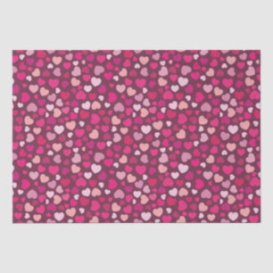 Papel De Seda Corações Rosa