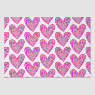 Papel De Seda Corações Rosa E Bolas De Futebol
