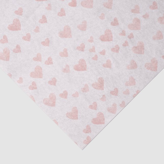 Papel de Seda Corações Rosa Suave (Detalhes )
