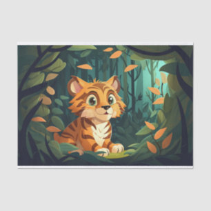 Papel De Seda Corajosa desligamento infantil amava a selva