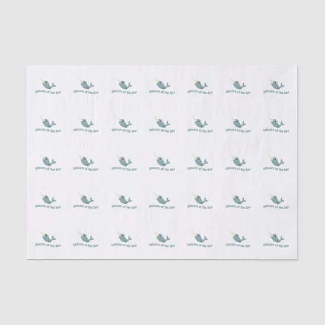 Papel De Seda Corajoso Unicórnio Do Mar (Frente )