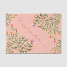 Papel De Seda Coral Com Artsy Floral