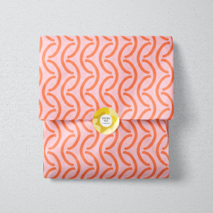 Papel De Seda Coral de Cadeia Moderna Torcida