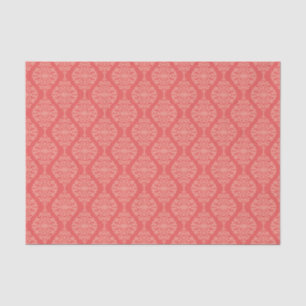 Papel De Seda Coral elegante e cor damasco branca
