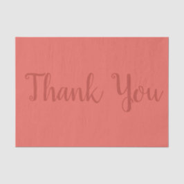 Papel De Seda Coral Obrigado Tecido Presente