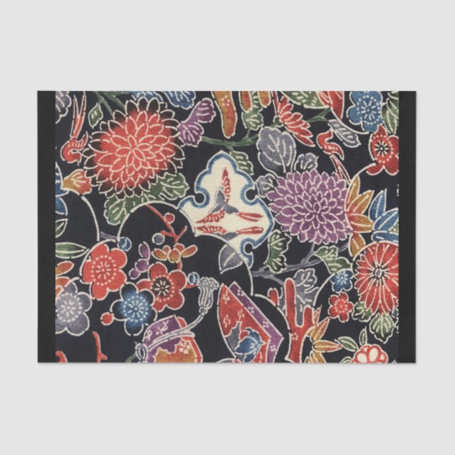 Papel De Seda Corante Okinawan Japonês (Bingata) (Frente )