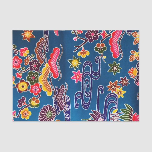 Papel De Seda Corante Okinawan Japonês (Bingata) (Frente )