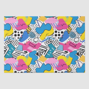 Papel De Seda Cores Brilhantes e Intensas Arte Abstrata Funky Pa