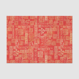 Papel De Seda Cores da queda do verso do design do Flourish