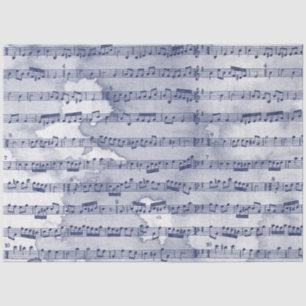 Papel De Seda Cores d'água das notas musicais