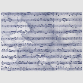 Papel De Seda Cores d'água das notas musicais