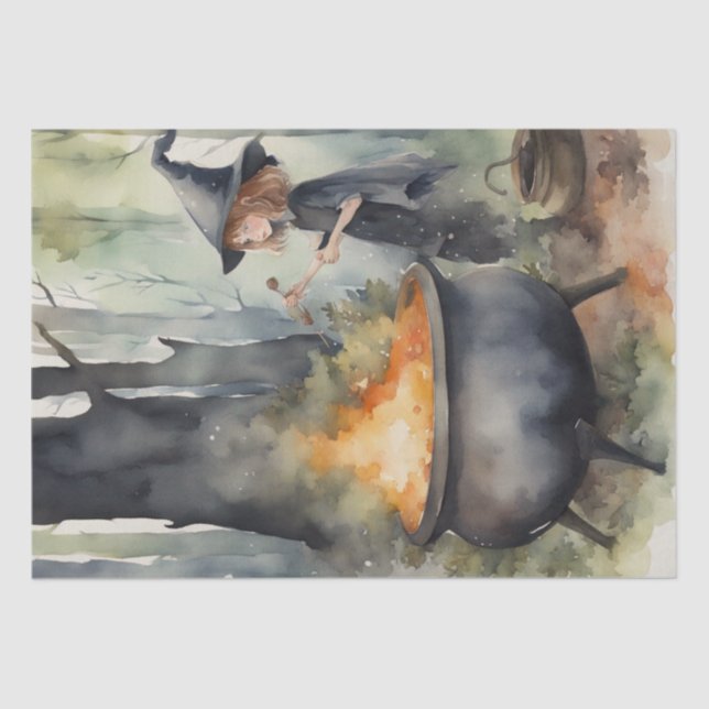 Papel De Seda Cores d'água Testemunhas na Desnuvem das Florestas (Frente )