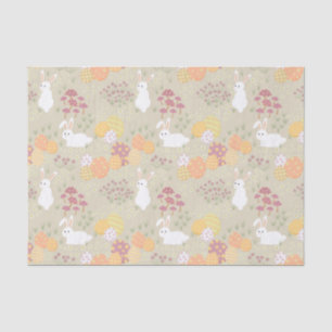 Papel De Seda Cores de pastel de Páscoa, Ovos e Flores
