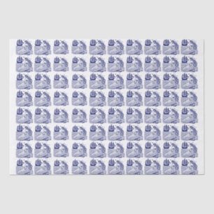 Papel De Seda Cores DIY Sedutor Sereia Sirene Escuna Navio Azul