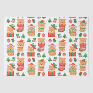 Papel De Seda Corgi Cachorro Cachorro Cachorro Festivo Papais no
