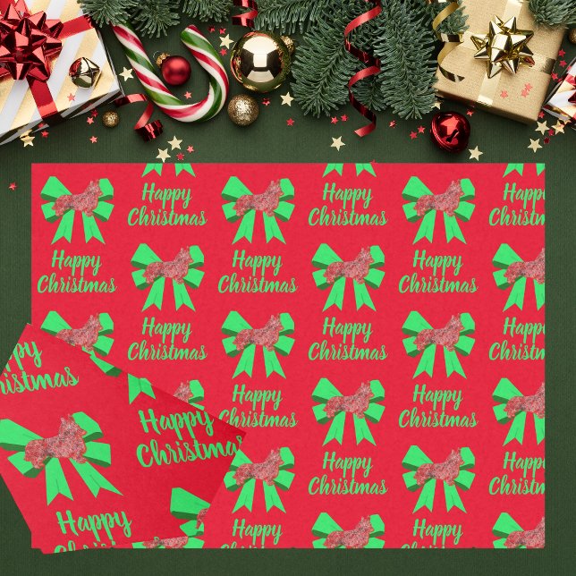Papel De Seda Corgi Welsh Christmas Dog & Arco Red (Corgi Christmas Red Tissue Paper)