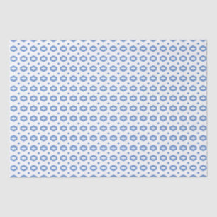 Papel De Seda Cornflower Blue e White: Geometriana