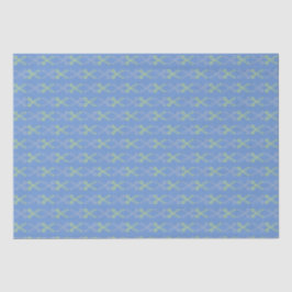 Papel De Seda Cornflower Blue Yellow e Tesoura Cinza