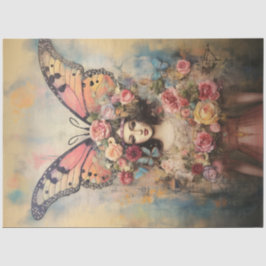 Papel De Seda Coroa borboleta