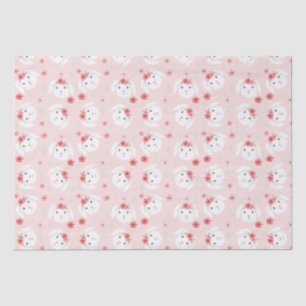 Papel De Seda Coroa de Flor de Bunny Rosa