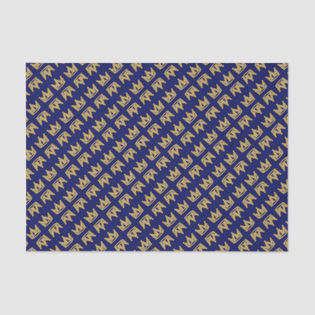 Papel De Seda Coroa de grafite Dourada (Frente )