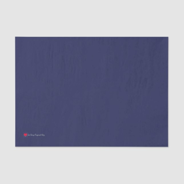 Papel De Seda Correspondência de Disco Azul Escuro (Frente )