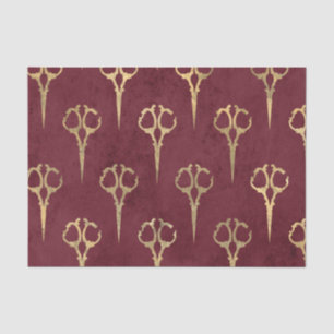 Papel De Seda Corte de cabelo do Ouro Borgonha